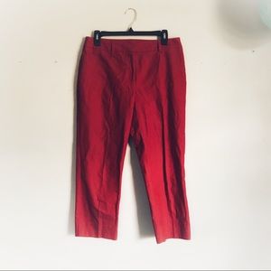 Chico’s red cropped dress pants